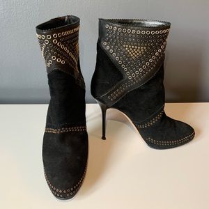 Jimmy Choo suede studded booties 41 1/2